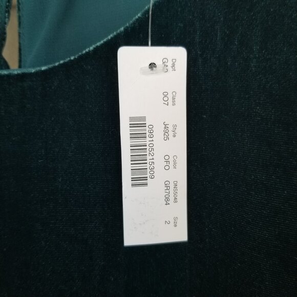 J. Crew Velvet Green Tank Top Size 2 NWT - Picture 6 of 10